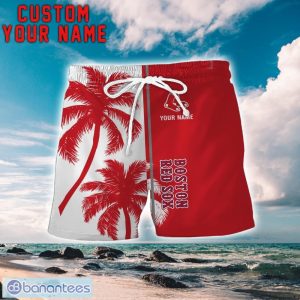 Boston Red Sox Coconut Pattern Hawaiian Shirt And Shorts Personalized Name Unique Gift For Summer Product Photo 2