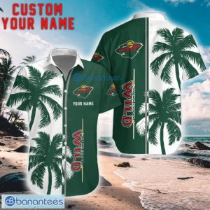 Minnesota Wild Coconut Pattern Hawaiian Shirt And Shorts Personalized Name Unique Gift For Summer Product Photo 1