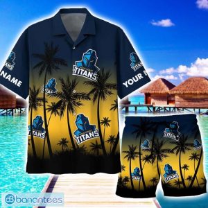 Titans NRL Custom Name Hawaiian Shirt And Short Pants Gifts For Fans Product Photo 1