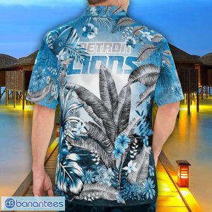 Detroit Lions Tropical Floral Skull 3D Hawaiian Shirt Beach Shirt Halloween Gift Product Photo 2