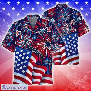 NFL New England Patriots Memorial Firework Hawaiian Shirt Tropical Football Lover 4th of July Day Hawaii Shirt Product Photo 1