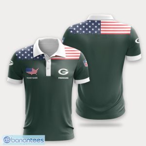 Green Bay Packers Flag Pattern And Sport Team Logo 3D Polo Shirt Custom Name For Fans Product Photo 1