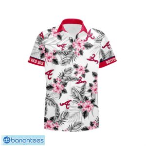 Atlanta Braves Tropical Floral Logo Hawaiian Shirt Product Photo 2