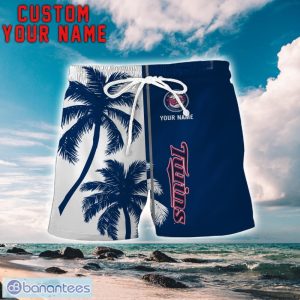 Minnesota Twins Coconut Pattern Hawaiian Shirt And Shorts Personalized Name Unique Gift For Summer Product Photo 2