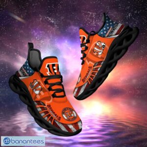NFL Cincinnati Bengals Design Logo & America Flag Gift For Fans Max Shoes Product Photo 1