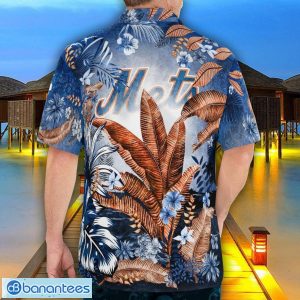 New York Mets Tropical Floral Skull 3D Hawaiian Shirt Beach Shirt Halloween Gift Product Photo 2