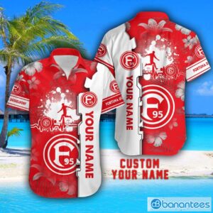 Fortuna Düsseldorf Tropical Combo Hawaiian Shirt And Shorts Personalized Name For Fans Product Photo 2