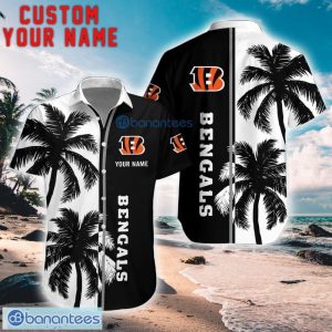 Cincinnati Bengals Coconut Pattern Hawaiian Shirt And Shorts Personalized Name Unique Gift For Summer Product Photo 1