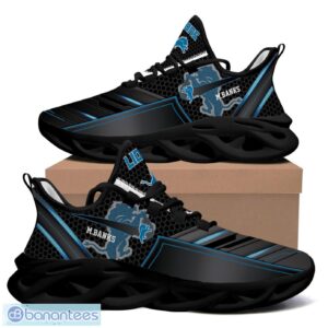 Detroit Lions Custom Name NFL Neon Light Max Soul Shoes Product Photo 2