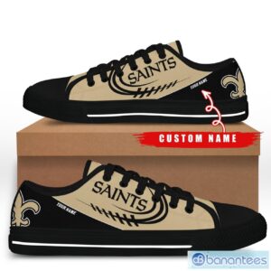 Custom Name New Orleans Saints Low Top Shoes For Fans Sport Product Photo 3