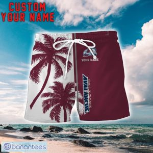 Colorado Avalanche Coconut Pattern Hawaiian Shirt And Shorts Personalized Name Unique Gift For Summer Product Photo 2
