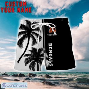 Cincinnati Bengals Coconut Pattern Hawaiian Shirt And Shorts Personalized Name Unique Gift For Summer Product Photo 2