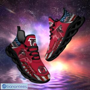 NFL Atlanta Falcons Design Logo & America Flag Gift For Fans Max Shoes Product Photo 1