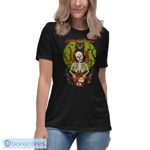 Cat And Skeleton Halloween Forever T Shirt Product Photo 6