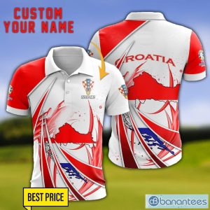 Croatia national football team Personalized Name 3D Polo Shirt Gift For Sport Golf Lover Product Photo 1