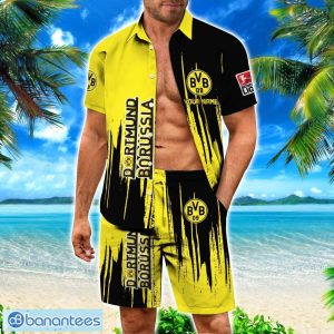 Borussia Dortmund Custom Name Hawaiian Shirt And Beach Shorts For Fans Summer Gift Product Photo 1