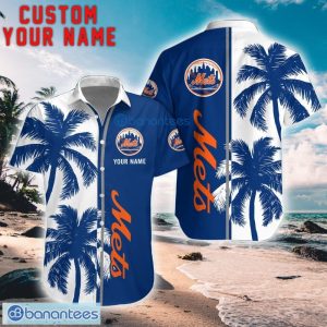 New York Mets Coconut Pattern Hawaiian Shirt And Shorts Personalized Name Unique Gift For Summer Product Photo 1