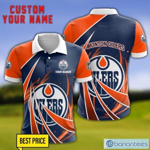 Edmonton Oilers Personalized Name 3D Polo Shirt Gift For Sport Golf Lover Product Photo 1