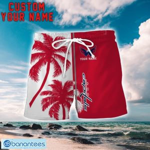Washington Capitals Coconut Pattern Hawaiian Shirt And Shorts Personalized Name Unique Gift For Summer Product Photo 2