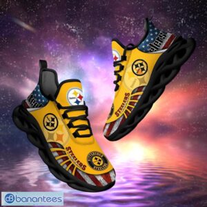 NFL Pittsburgh Steelers Design Logo & America Flag Gift For Fans Max Shoes Product Photo 1
