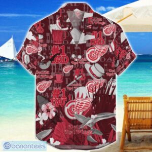 Detroit Red Wings Hawaiian Shirt Father’s Day Gift For Dad Grandpa NHL Team Product Photo 1
