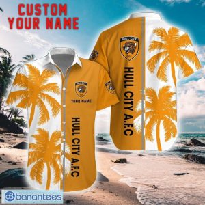 Hull City Coconut Pattern Hawaiian Shirt And Shorts Personalized Name Unique Gift For Summer Product Photo 1