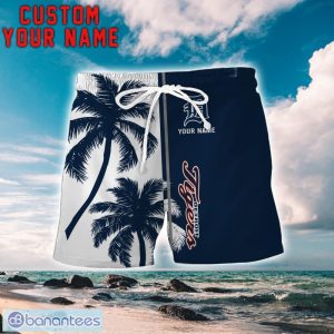 Detroit Tigers Coconut Pattern Hawaiian Shirt And Shorts Personalized Name Unique Gift For Summer Product Photo 2