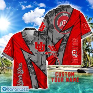 Utah Utes AOP Hawaiian Shirt Beach Summer Shirt Personalized Name For fans Product Photo 1