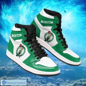 NBA Boston Celtics Green White Custom Air Jordan Hightop Shoes Product Photo 1