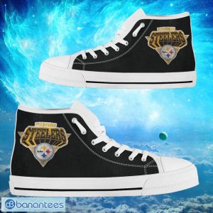 Pittsburgh Steelers Custom Simple Logo High Top Shoes Product Photo 2