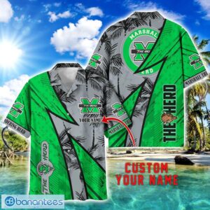 Marshall Thundering Herd AOP Hawaiian Shirt Beach Summer Shirt Personalized Name For fans Product Photo 1