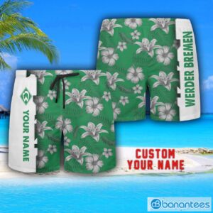 Werder Bremen Tropical Combo Hawaiian Shirt And Shorts Personalized Name For Fans Product Photo 3