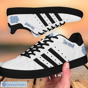 North Carolina Tar Heels Low Top Skate Shoes Stan Smith Shoes Black Striped Product Photo 2