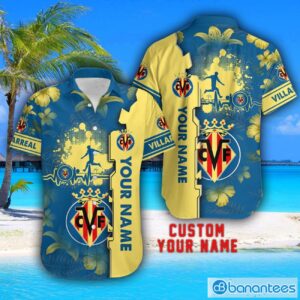 Villarreal Tropical Combo Hawaiian Shirt And Shorts Personalized Name For Fans Product Photo 2