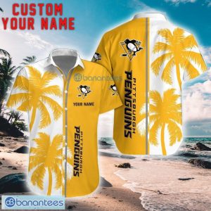 Pittsburgh Penguins Coconut Pattern Hawaiian Shirt And Shorts Personalized Name Unique Gift For Summer Product Photo 1