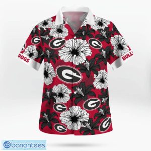 Georgia Bulldogs Flower 3D Hawaiian Shirt All Over Printed Beach Shirt Product Photo 2
