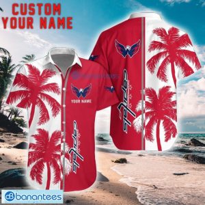 Washington Capitals Coconut Pattern Hawaiian Shirt And Shorts Personalized Name Unique Gift For Summer Product Photo 1
