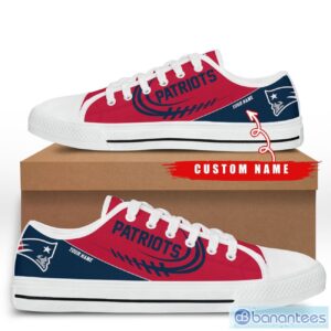 Custom Name New England Patriots Low Top Shoes For Fans Sport Product Photo 3