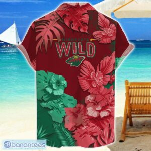 Minnesota Wild Skull Flower Hawaiian Shirt NHL Halloween Gift For Sports Fans Product Photo 2