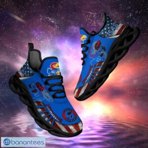 NCAA Kansas Jayhawks Design Logo & America Flag Gift For Fans Max Shoes Product Photo 1