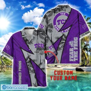 TCU Horned Frogs AOP Hawaiian Shirt Beach Summer Shirt Personalized Name For fans Product Photo 1