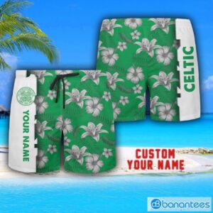Celtic FC Tropical Combo Hawaiian Shirt And Shorts Personalized Name For Fans Product Photo 3