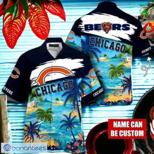 NFL Chicago Bears Logo Fans Love Custom Your Name Hawaiian Shirt Full Over Print Product Photo 1