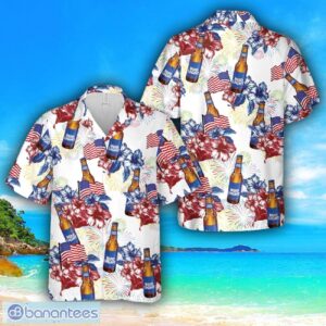 Bud Light Bottle, 4th Of July Hawaiian Shirt Product Photo 1