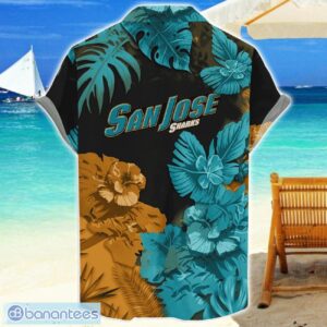 San Jose Sharks Skull Flower Hawaiian Shirt NHL Halloween Gift For Sports Fans Product Photo 2