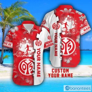 Mainz 05 Tropical Combo Hawaiian Shirt And Shorts Personalized Name For Fans Product Photo 2