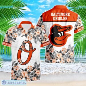 Baltimore Orioles Hibiscus Plumeria Flower 3D Printed Hawaiian Shirt Product Photo 1