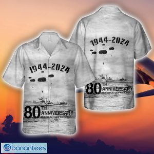 Royal Navy HMS Tanatside (L69) In Omaha Beach 3D Hawaiian Shirt Product Photo 1