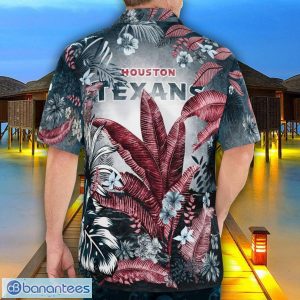 Houston Texans Tropical Floral Skull 3D Hawaiian Shirt Beach Shirt Halloween Gift Product Photo 2