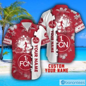 FC Nürnberg Tropical Combo Hawaiian Shirt And Shorts Personalized Name For Fans Product Photo 2